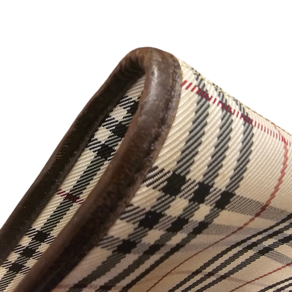 Burberry Nova Check & Brown Leather Crossbody w/ COA - Picture 9 of 13